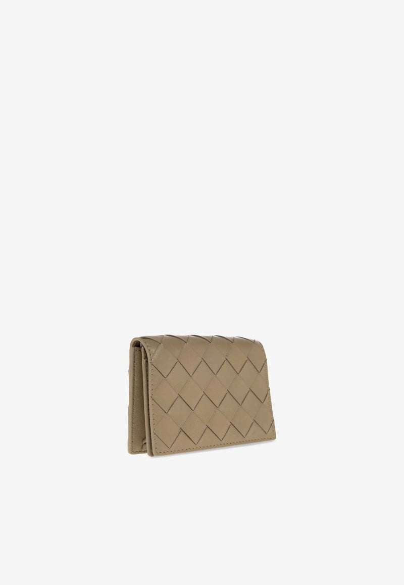 Bottega Veneta Intrecciato Leather Business Cardholder Taupe 667141 VCPP3-1520