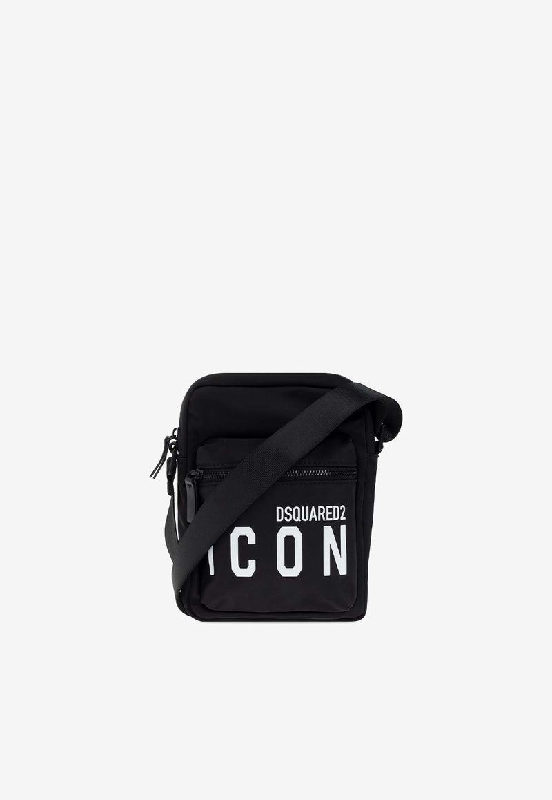 Icon Logo-Print Messenger Bag