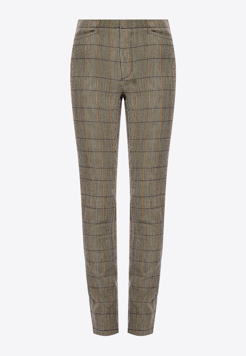 Chloé Check Print Tapered Pants Beige CHC19WPA02 169-21W