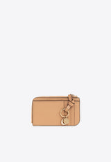 Chloé Alphabet Zipped Leather Cardholder Beige CHC21WP944 F57-26X