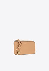 Chloé Alphabet Zipped Leather Cardholder Beige CHC21WP944 F57-26X