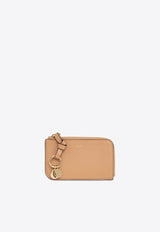 Chloé Alphabet Zipped Leather Cardholder Beige CHC21WP944 F57-26X