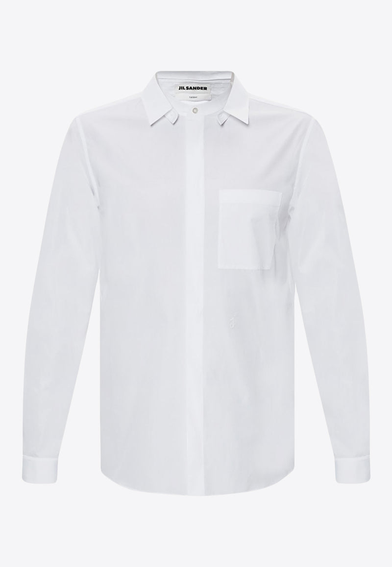 Jil Sander Long-Sleeved Button Shirt White JSYQ600105 MQ244300-100