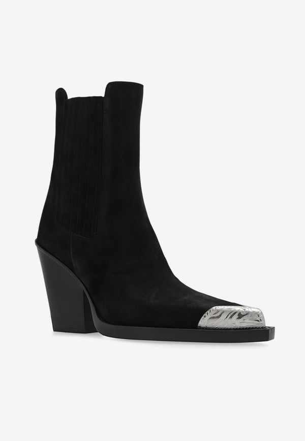 Paris Texas Dallas 100 Suede Ankle Boots Black PX959 XVB03-OFF BLACK