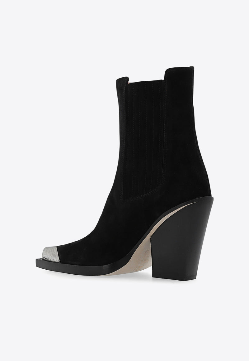 Paris Texas Dallas 100 Suede Ankle Boots Black PX959 XVB03-OFF BLACK