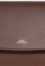 A.P.C. Sarah Leather Shoulder Bag Brown PXAWV F61526-CAD