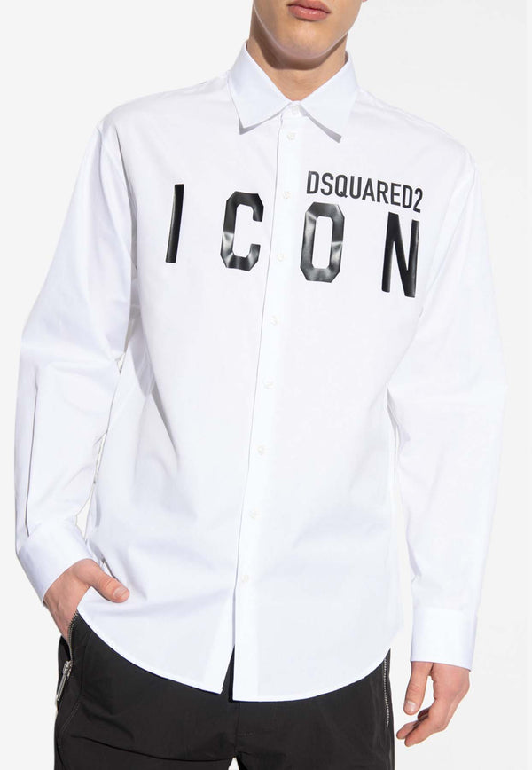 Logo-Print Long-Sleeved Shirt