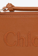 Chloé Small Sense Calf Leather Zip Wallet Brown CHC23SP866 I10-247