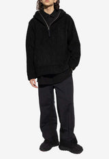 Helmut Lang Half-Zipped Textured Hooded Sweatshirt M06HM104 0-001