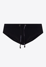 Dolce 
Gabbana Logo Patch Swimming Trunks Black M4A27J FUGA2-N0000