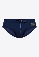 Dolce 
Gabbana Logo Plate Swimming Briefs Navy M4A76J FUGA2-B0665