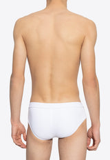 Dolce 
Gabbana Logo Plate Swimming Briefs White M4A76J FUGA2-W0800