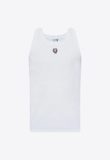 Dolce 
Gabbana Crown and Laurel Patch Sleeveless T-shirt White M8C10J FUECG-W0800