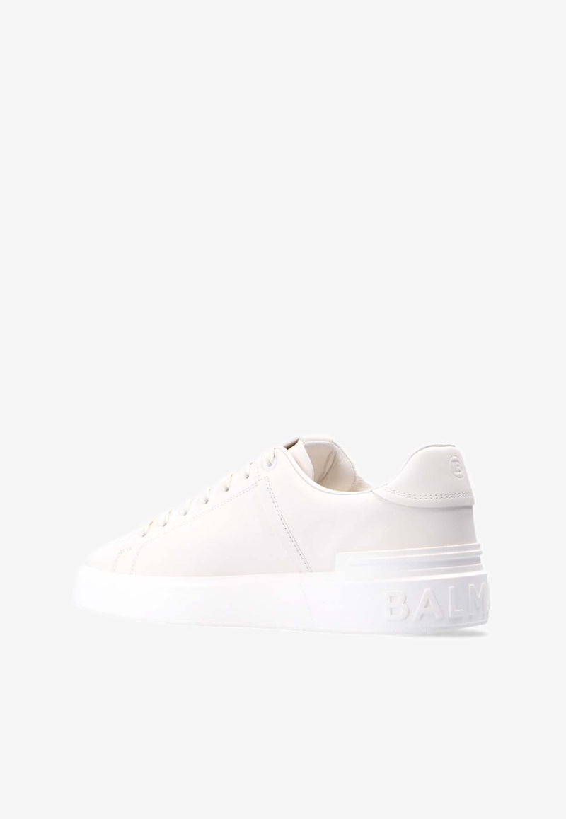 Balmain B-Court Low-Top Leather Sneakers White WM0VI244 LSMM-0FA