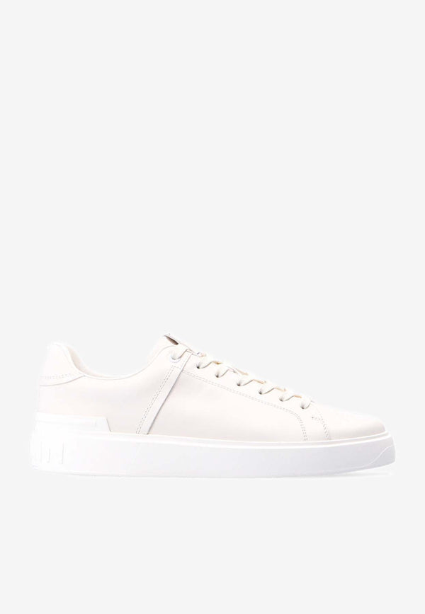 Balmain B-Court Low-Top Leather Sneakers White WM0VI244 LSMM-0FA