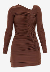 Helmut Lang Asymmetric Long-Sleeved Mini Dress M07HW607 0-QB7