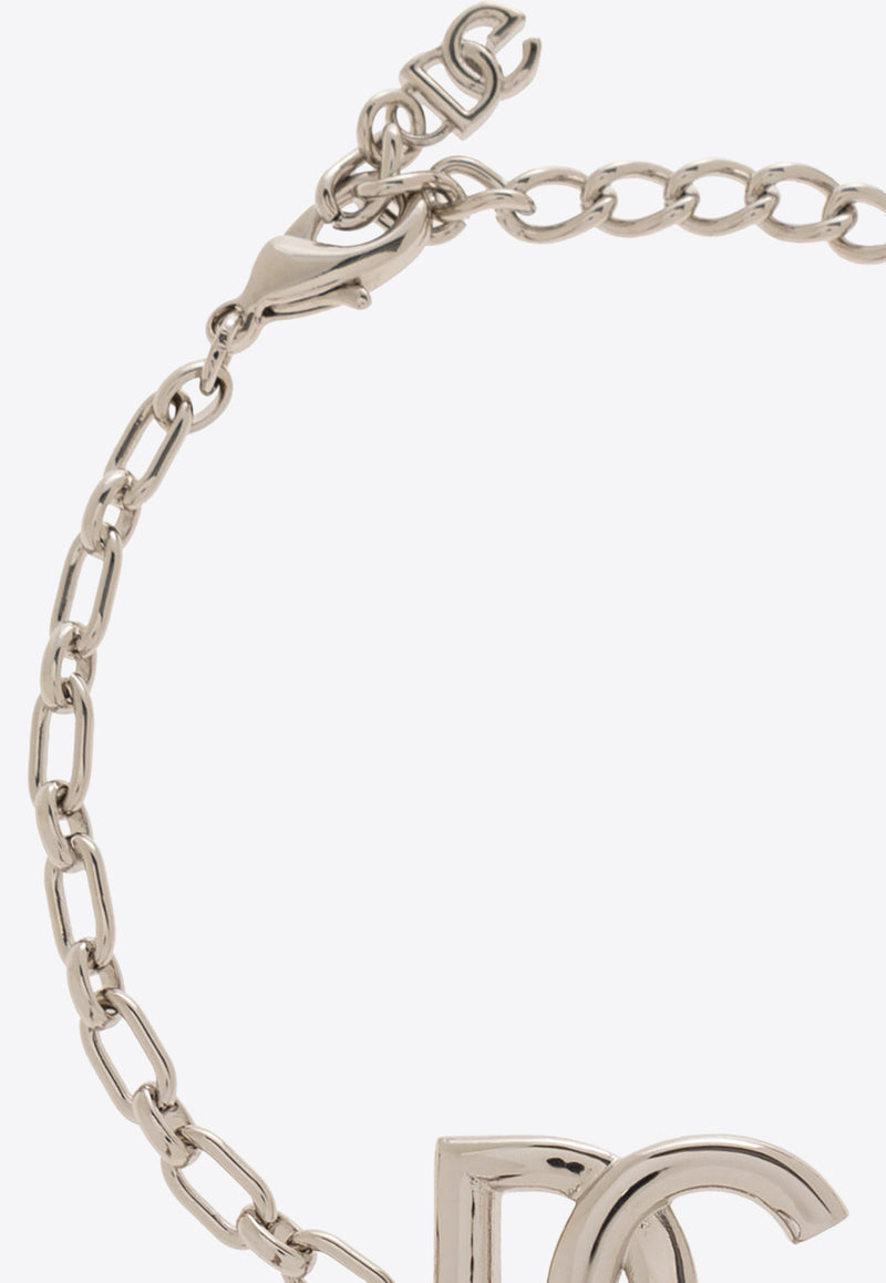 Dolce 
Gabbana DG Logo Chain Bracelet  Silver WBN5W2 W1111-87655