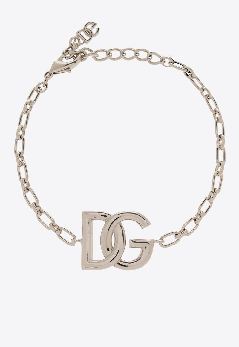 Dolce 
Gabbana DG Logo Chain Bracelet  Silver WBN5W2 W1111-87655