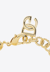 Dolce 
Gabbana Crystal Embellished DG Logo Bracelet Gold WBO4S4 W1111-ZOO00