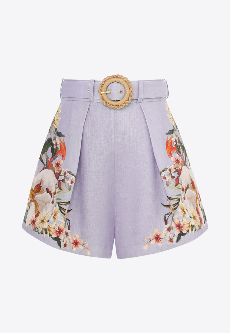 Zimmermann Lexi Tuck Floral Short 7453ARS245BLUE