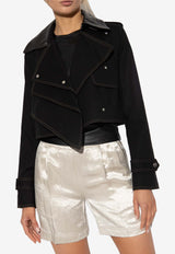 Helmut Lang Cropped Asymmetric Trench Jacket 6202920090