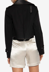 Helmut Lang Cropped Asymmetric Trench Jacket 6202920090