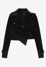 Helmut Lang Cropped Asymmetric Trench Jacket 6202920090