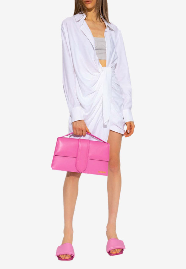 Jacquemus Bahia Asymmetric Mini Shirt Dress 6204440000 White