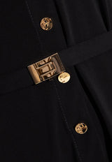 Tory Burch Belted Midi Shirt Dress Black 153883 0-001