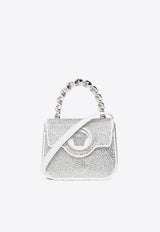 Versace Mini La Medusa Crystal Shoulder Bag Silver 1003016 1A06487-1W00P