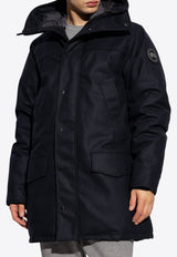 Canada Goose Langford Wool Padded Jacket Navy 2062M1 0-ATLANTIC NAVY MELANGE