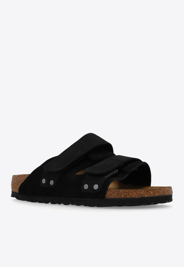 BirkenstockUji Double-Strap Leather Slides1024832 0-BLACKBlack