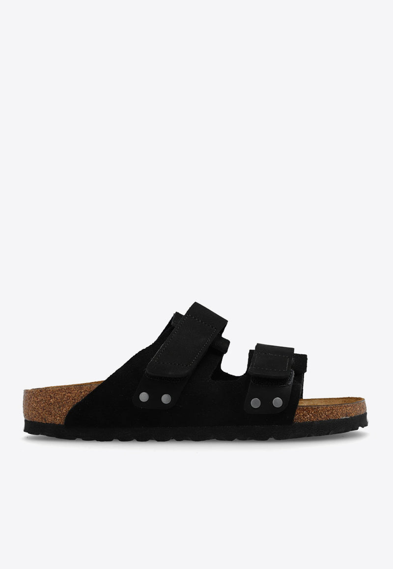 BirkenstockUji Double-Strap Leather Slides1024832 0-BLACKBlack