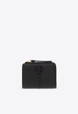 Tory Burch McGraw Bi-Fold Leather Wallet Black 148751 0-001