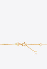 Tory Burch Miller Double T Crystal Chain Necklace Gold 150570 0-783