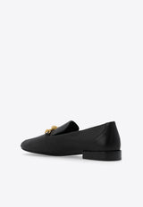 Tory Burch Jessa Horse-Head Leather Loafers Black 152718 0-006