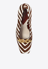 Tory Burch Jessa 90 Zebra Print Pumps Brown 152746 0-960