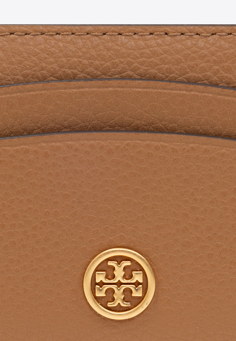 Tory Burch Robinson Pebbled Leather Cardholder Brown 155959 0-202