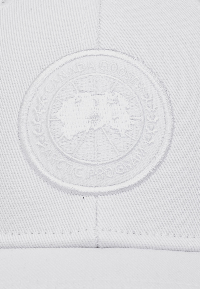 Canada Goose Logo Patch Baseball Cap White 5481U 0-WHITE