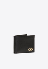 Salvatore Ferragamo Gancini Leather Wallet 66A063 REVIVAL GANC 685950-NERO