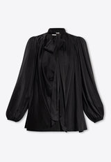 Zimmermann Billow Long-Sleeved Silk Blouse Black 7947TRF23 0-BLK