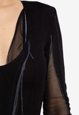 Y/Project Semi-Sheer High-Leg Bodysuit 6114302060