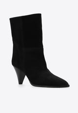 Isabel Marant Rouxa 75 Suede Ankle Boots Black BO0021FA A1A34S-BLACK