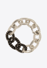 Isabel Marant Crystal Embellished Chain Bracelet Silver BR0074FA A2B27B-BLACK SILVER