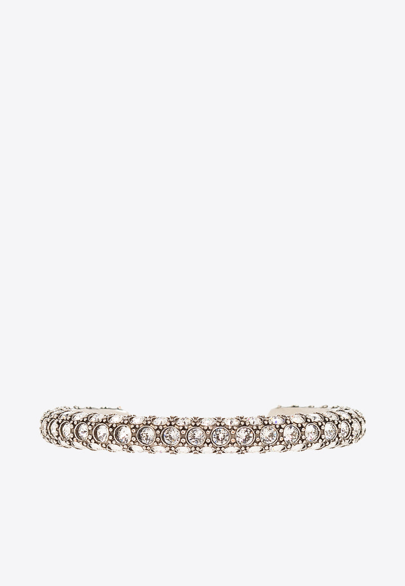 Isabel Marant Crystal Cuff Bracelet Silver BR0076FA A2B27B-TRANSPARENT SILVER