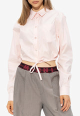 Marni Cropped Poplin Long-Sleeved Shirt CAMA0526X0 UTC223-00C13