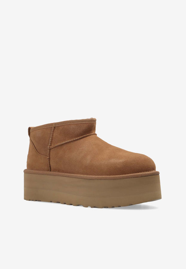 UGG Classic Ultra Mini Suede Platform Boots 1135092 0-CHE