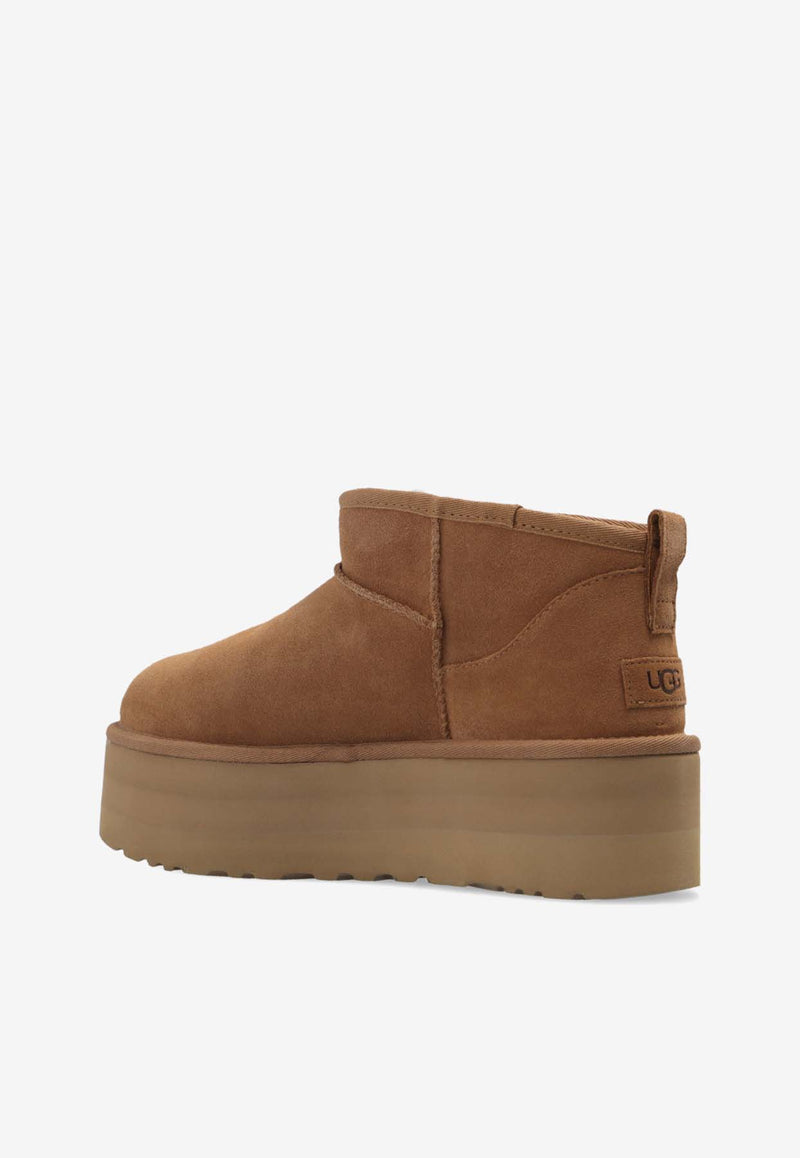 UGG Classic Ultra Mini Suede Platform Boots 1135092 0-CHE