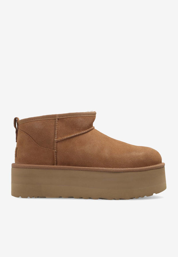 UGG Classic Ultra Mini Suede Platform Boots 1135092 0-CHE