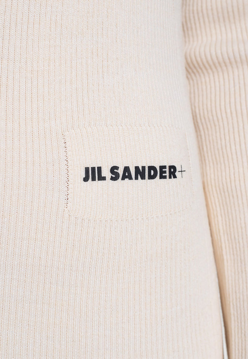 Jil Sander Logo Print Hooded Midi Dress Beige J40CT0128 J14639-104